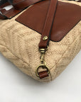 Patricia Nash Beige Raffia And Leather Luzille Convertible Backpack