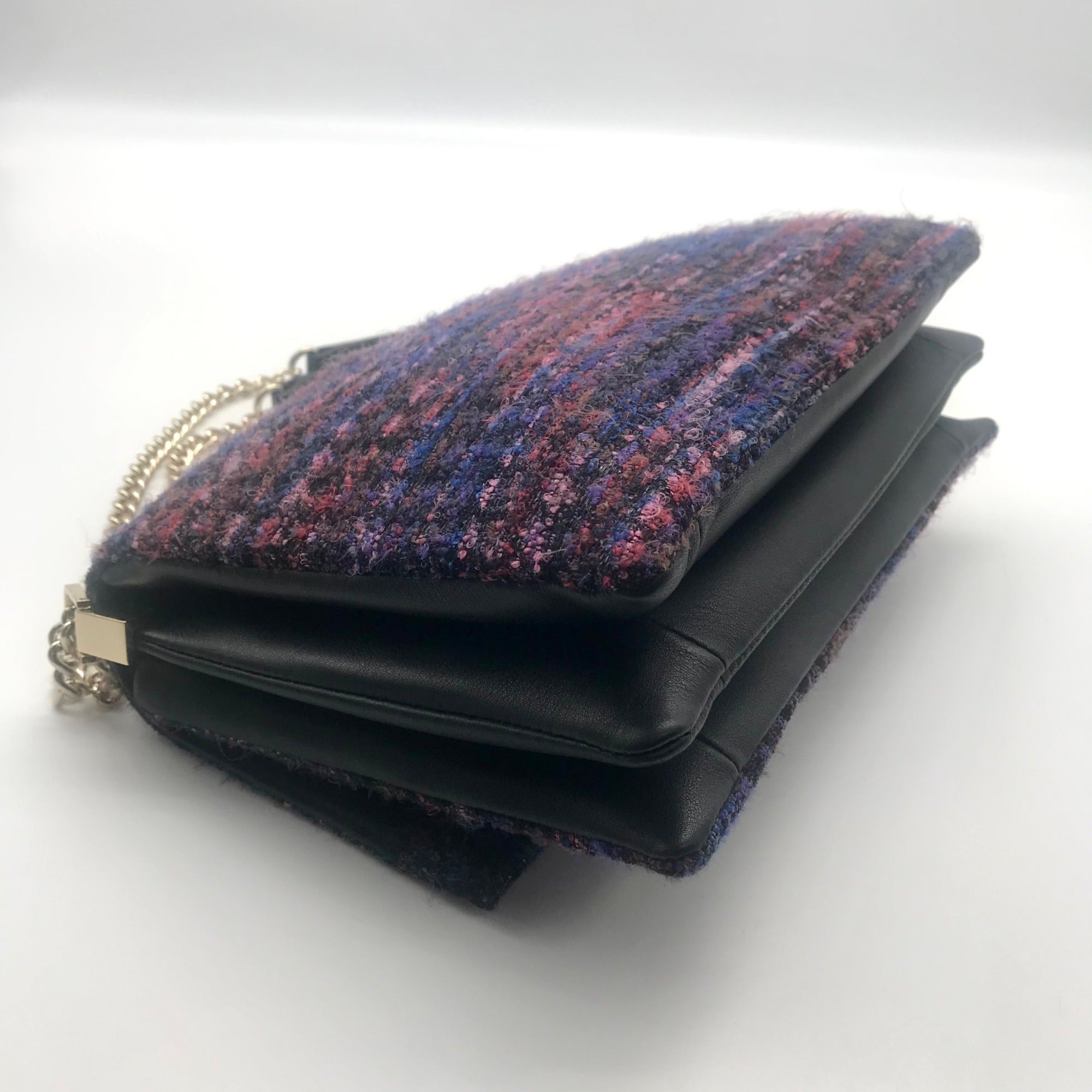 Kate Spade Emerson Place Lenia Purple Tweed Convertible Crossbody