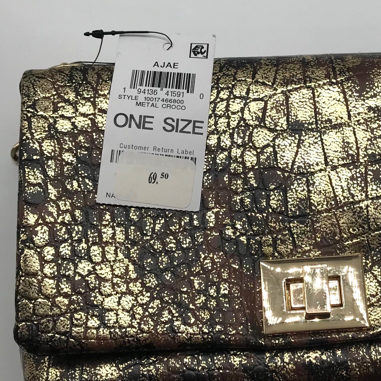 I.N.C. International Concepts Metal Croco Ajae Quilted Crossbody - NWT