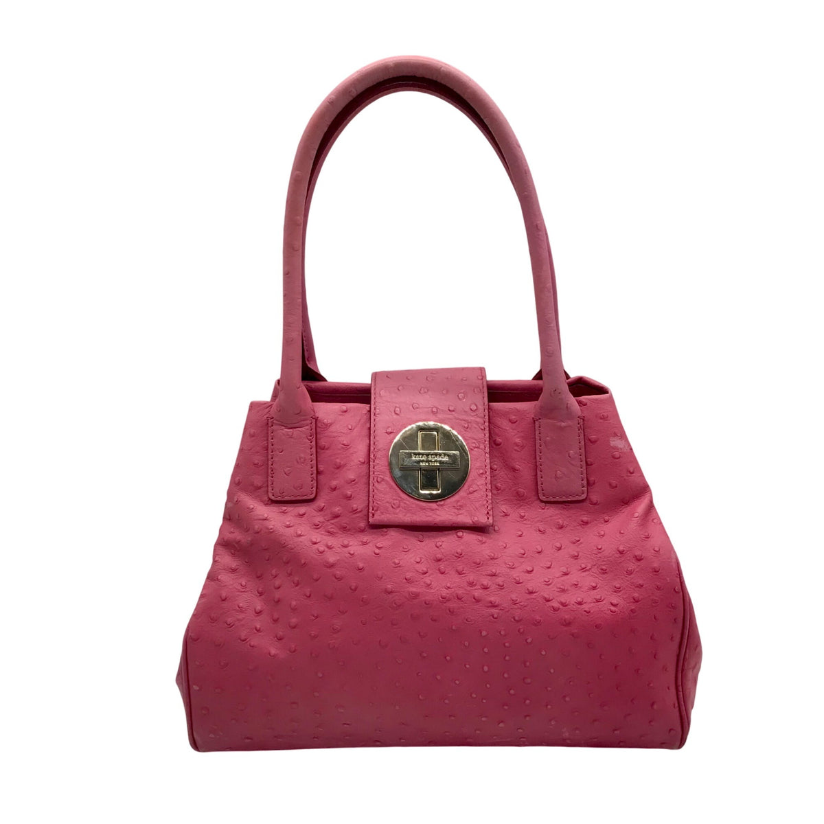 Kate Spade Pink Ostritch Leather Anisha Bexley Shoulder Bag