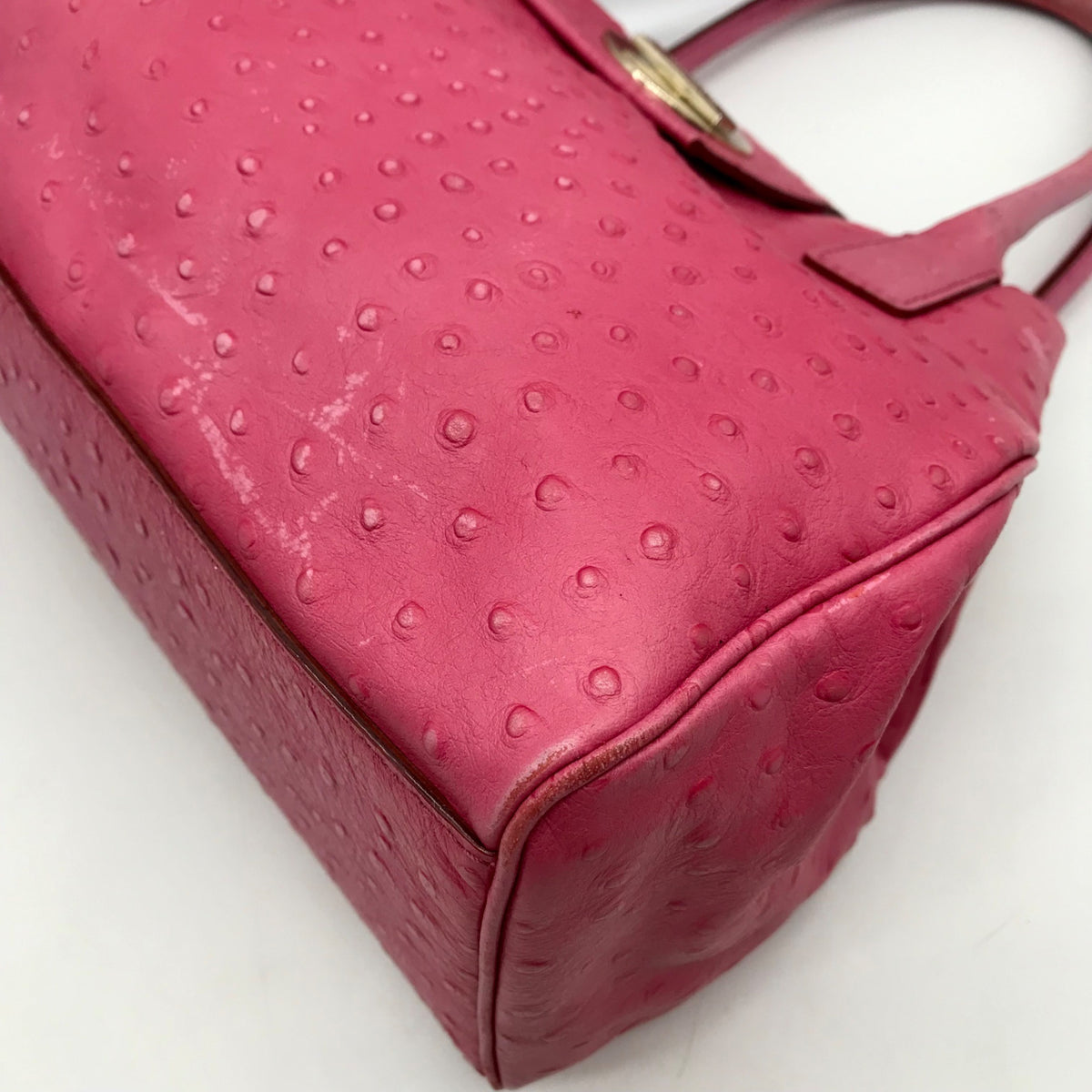 Kate Spade Pink Ostritch Leather Anisha Bexley Shoulder Bag