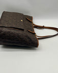 Michael Kors Jet Set Brown Logo-Print Coated Canvas Tote