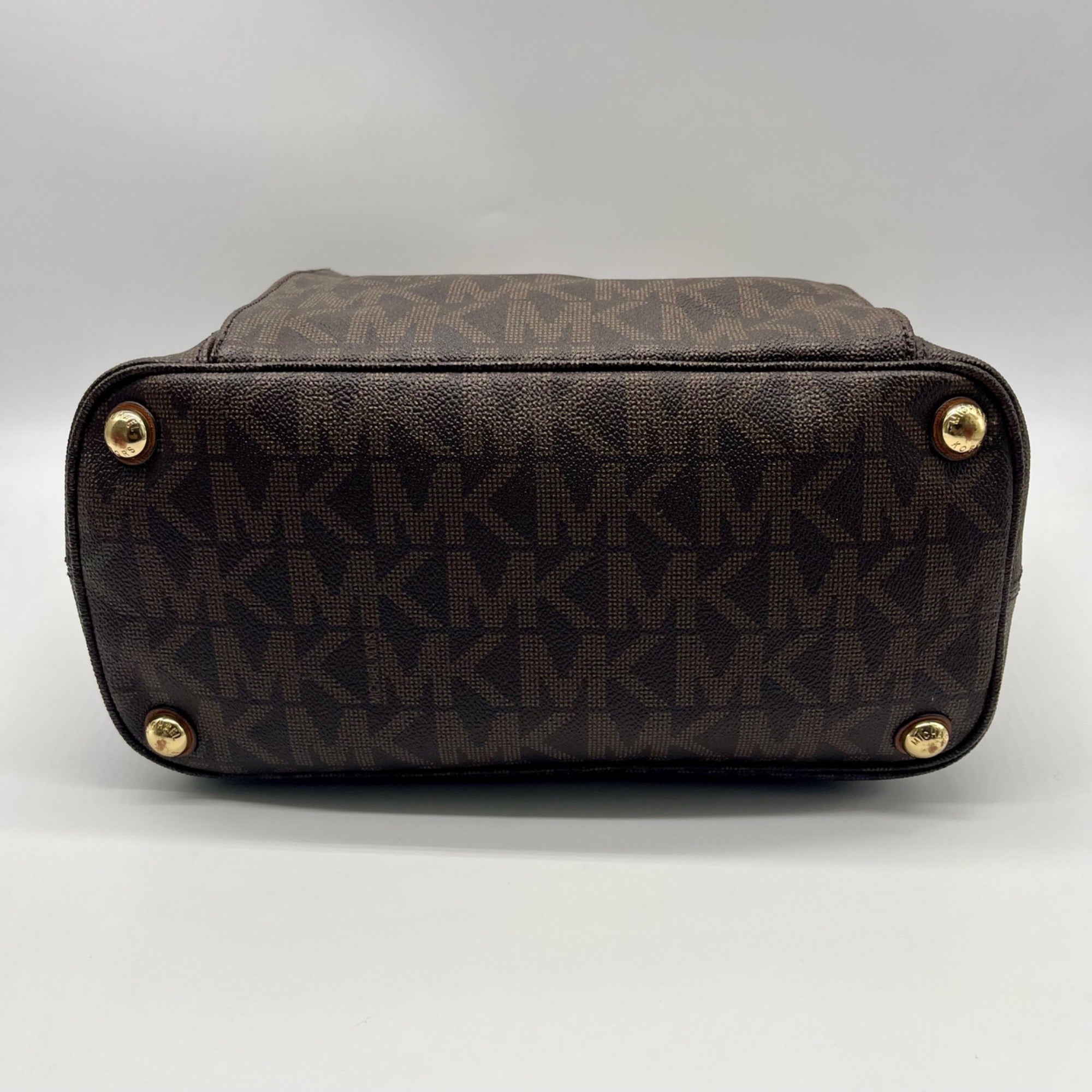 Michael Kors Jet Set Brown Logo-Print Coated Canvas Tote