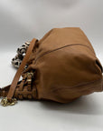 Michael Kors Brown Pebbled Leather Slouchy Shoulder Bag