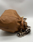 Michael Kors Brown Pebbled Leather Slouchy Shoulder Bag