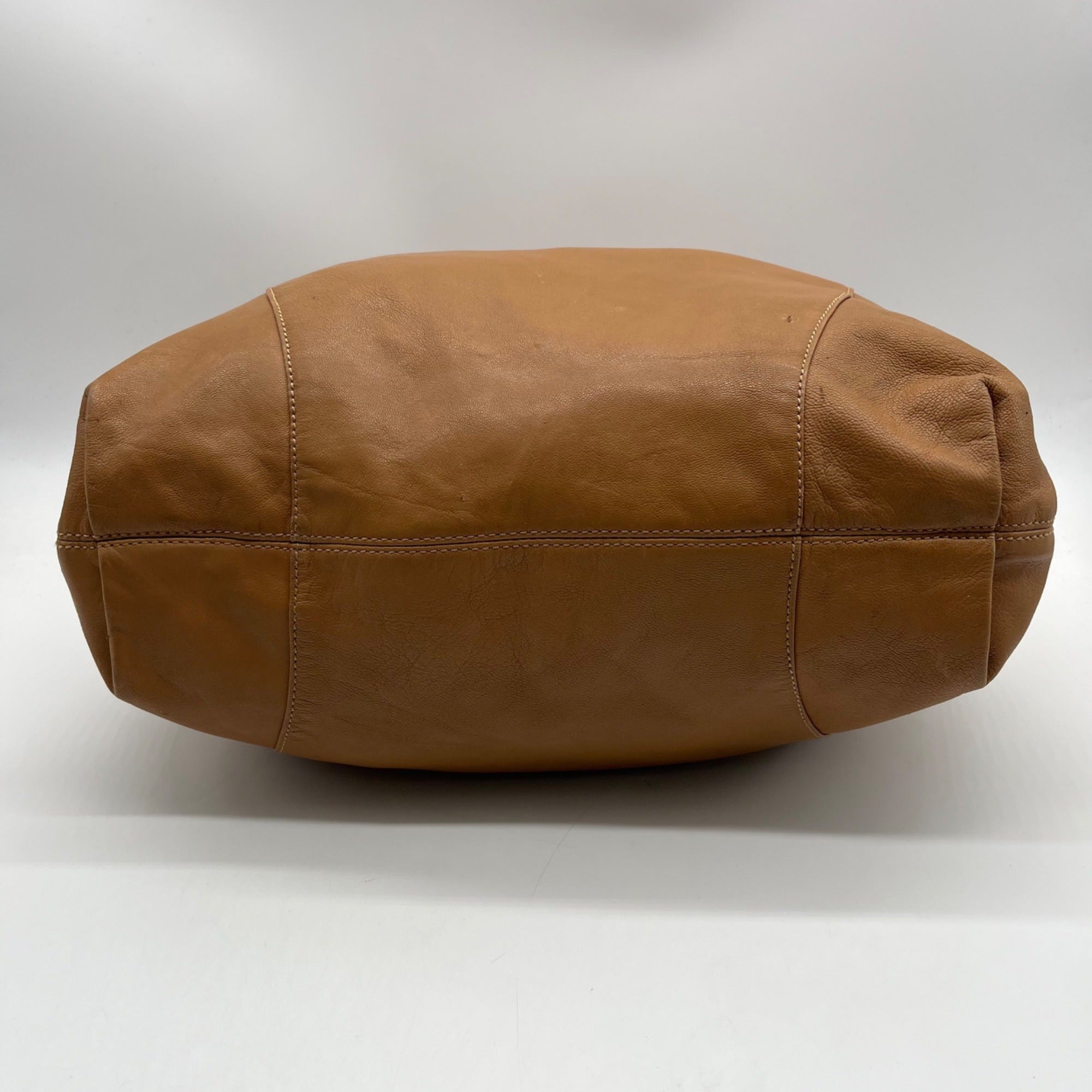 Michael Kors Brown Pebbled Leather Slouchy Shoulder Bag