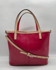 Coach Pink & Tan Leather Park Metro Convertible Tote F26731
