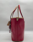 Coach Pink & Tan Leather Park Metro Convertible Tote F26731