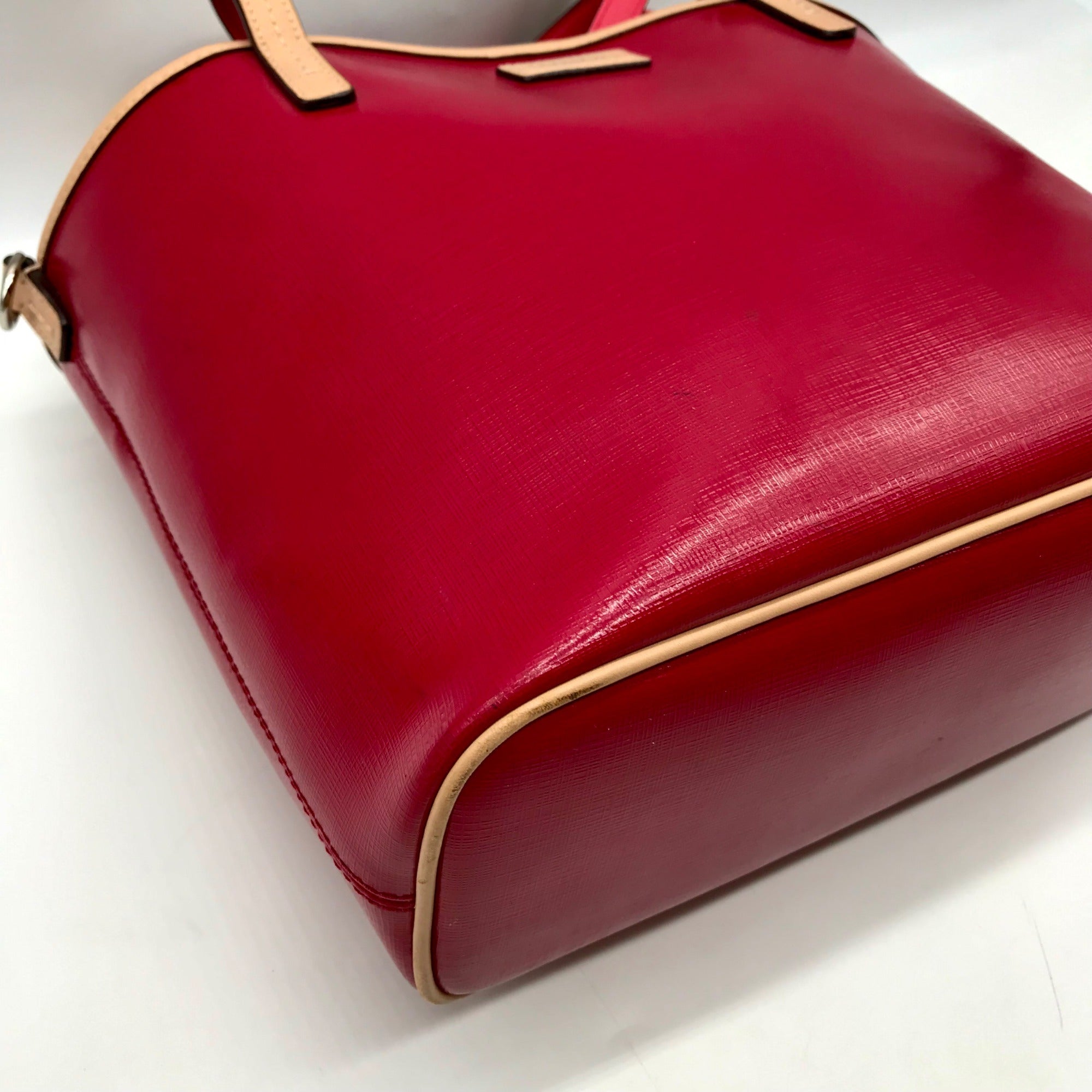 Coach Pink &amp; Tan Leather Park Metro Convertible Tote F26731