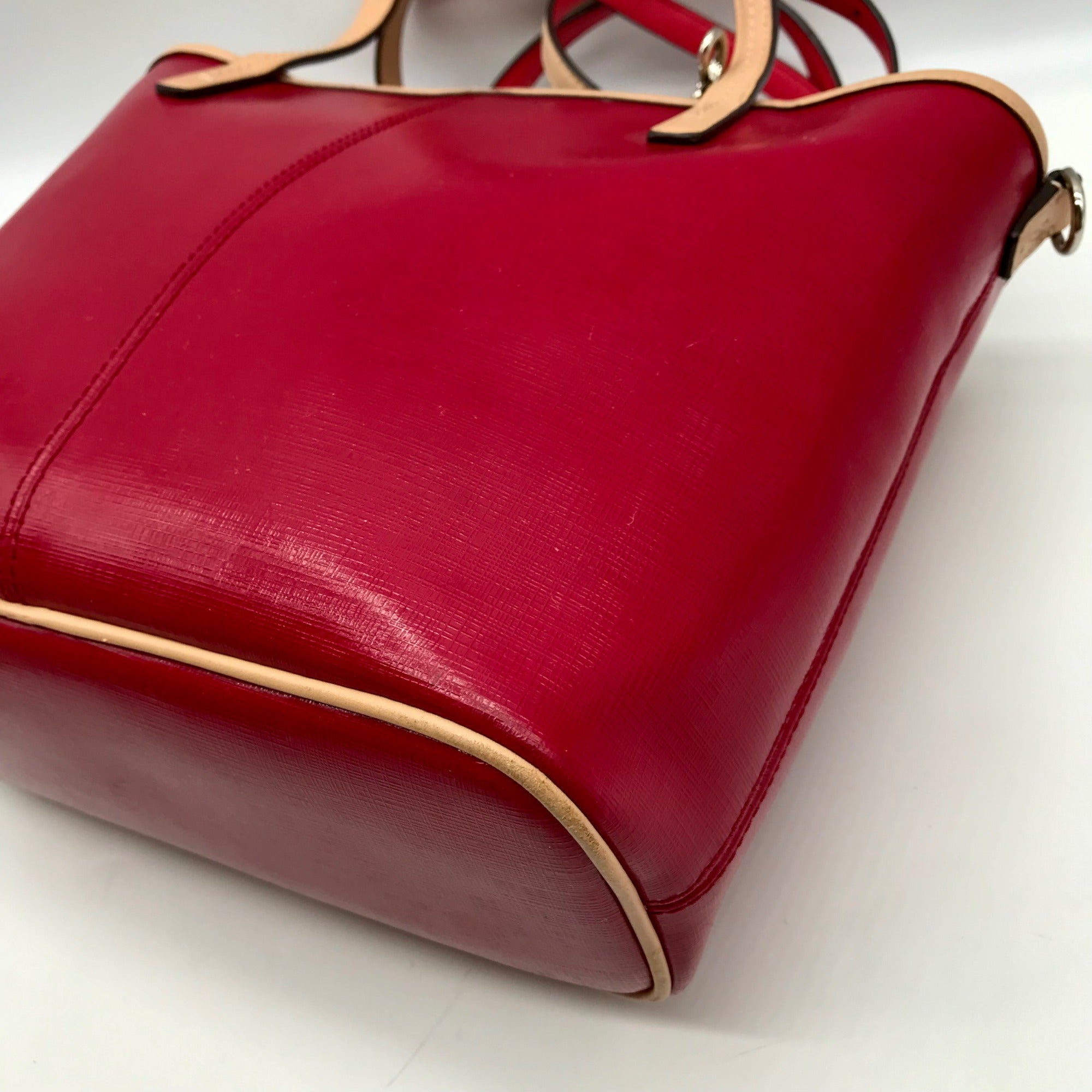 Coach Pink &amp; Tan Leather Park Metro Convertible Tote F26731