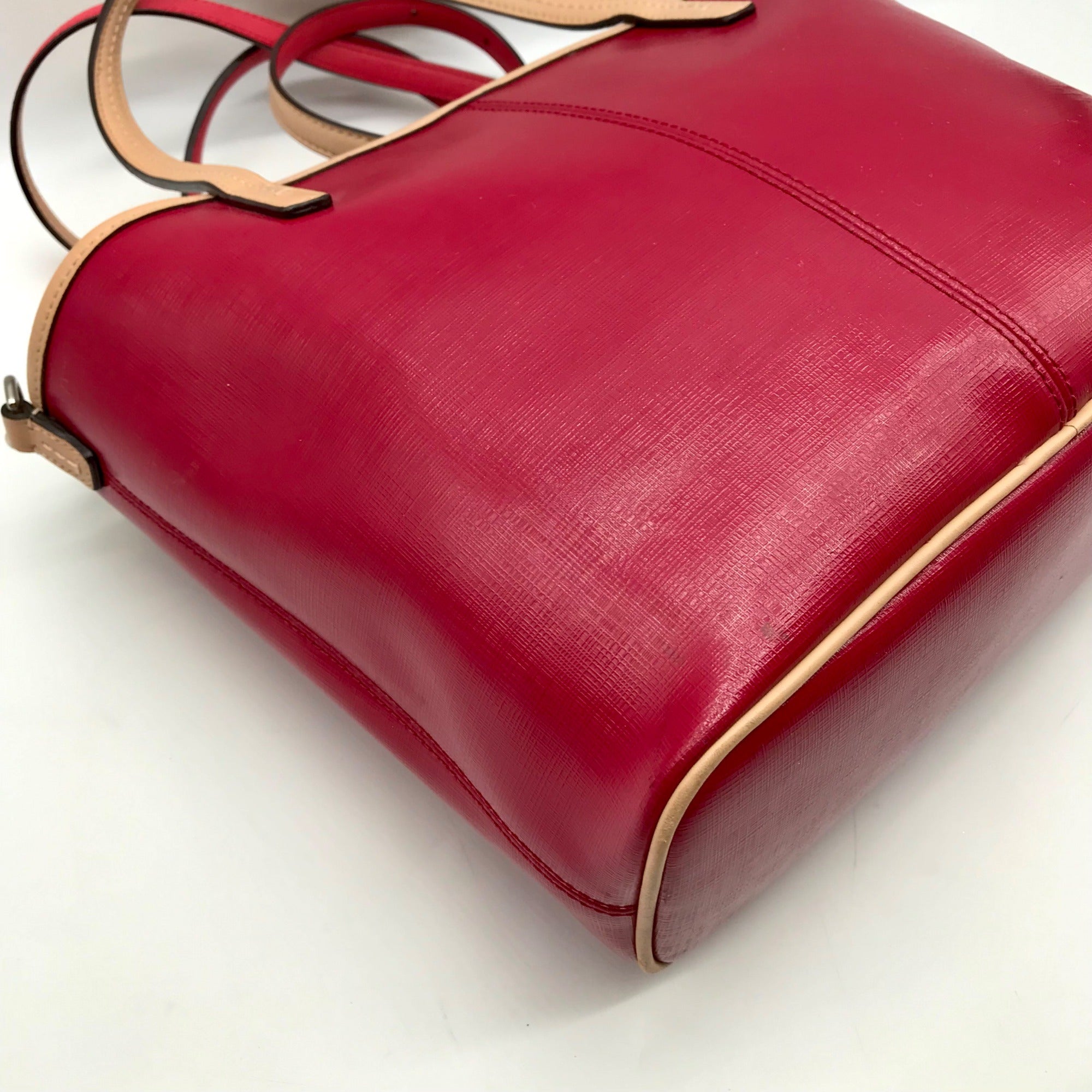 Coach Pink &amp; Tan Leather Park Metro Convertible Tote F26731