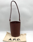 APC Brown Leather Bucket Bag Back Picture And Dustbag