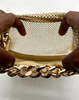 Nina Gold Mesh Mini Bag With Pouch