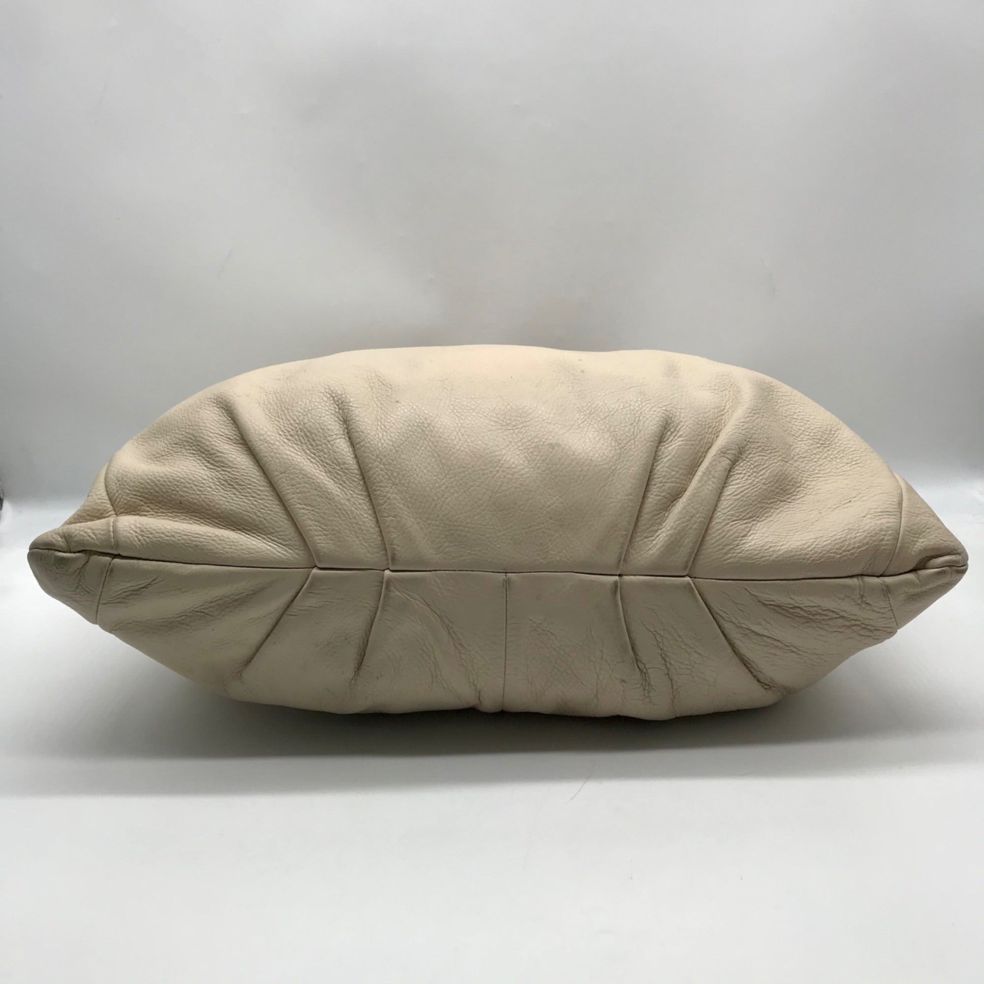 Marc Jacobs Ivory Pebbled Leather Workwear Shoulder Bag