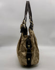 Coach Madison Beige Signature Op Art Sateen Maggie Hobo Shoulder Bag