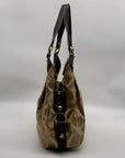 Coach Madison Beige Signature Op Art Sateen Maggie Hobo Shoulder Bag