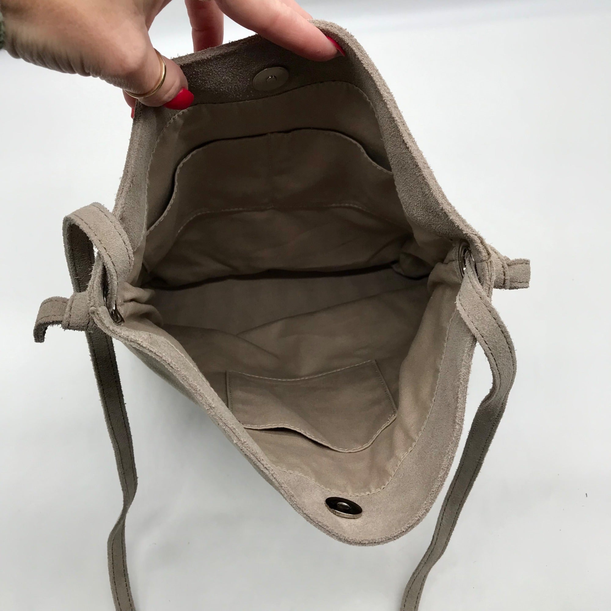 M.I.L.A Gray Suede Jackie Crossbody Bag