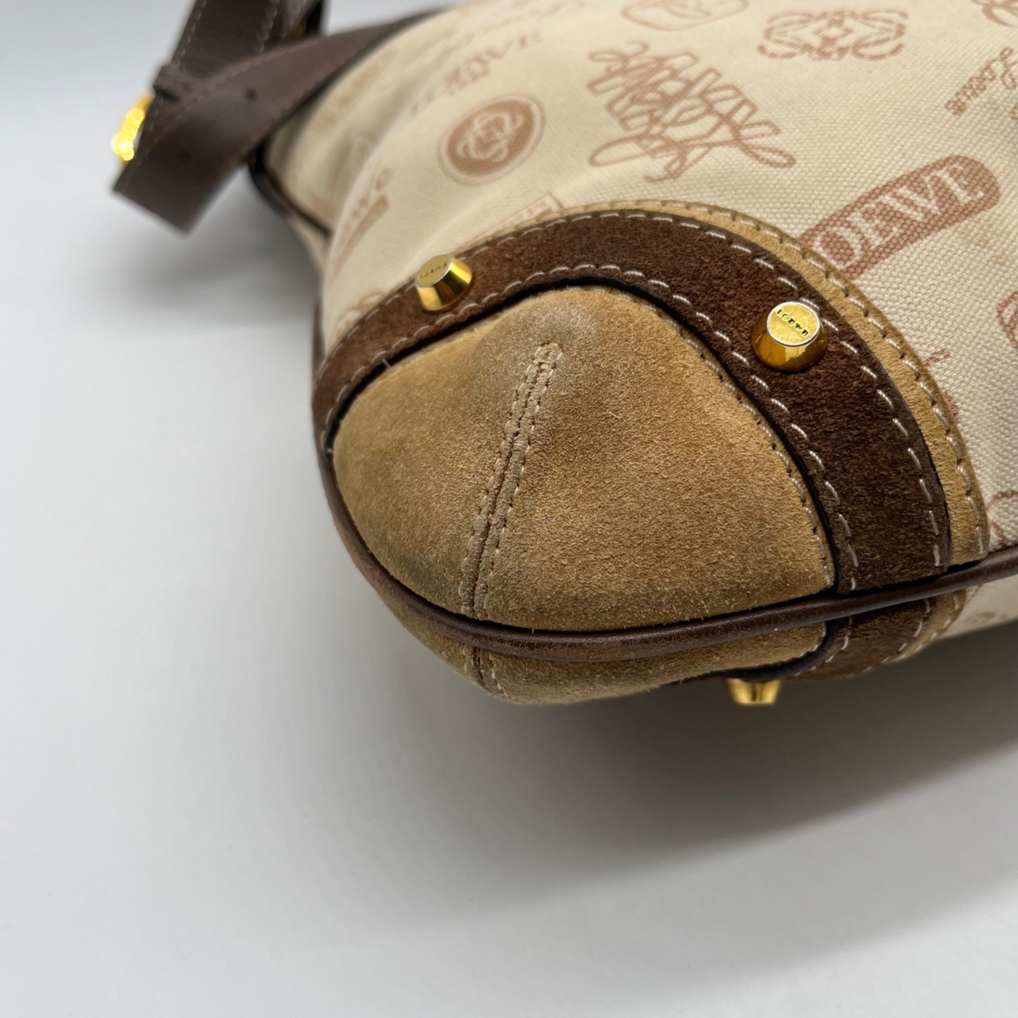 Loewe Tan Canvas Fabric Shoulder Bag