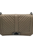 Rebecca Minkoff Tan Quilted Leather Chevron Crossbody