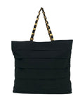 Salvatore Ferragamo Black Tiered Grosgrain Ribbon Tote Bag