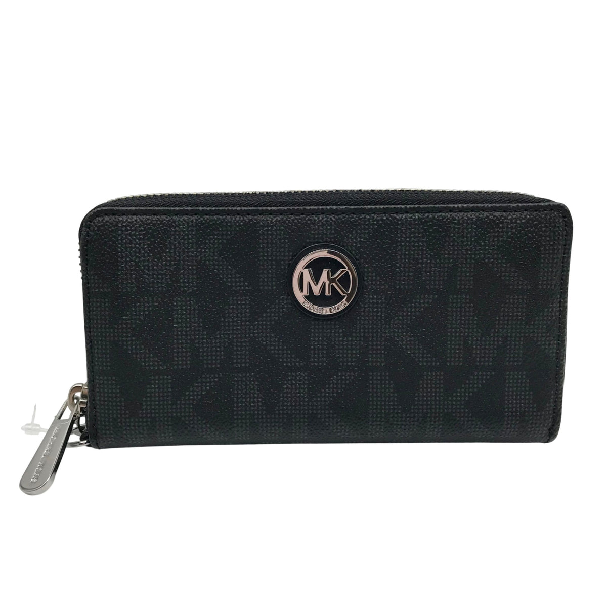 Michael Kors Black Monogram Canvas Fulton Wristlet