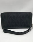 Michael Kors Black Monogram Canvas Fulton Wristlet