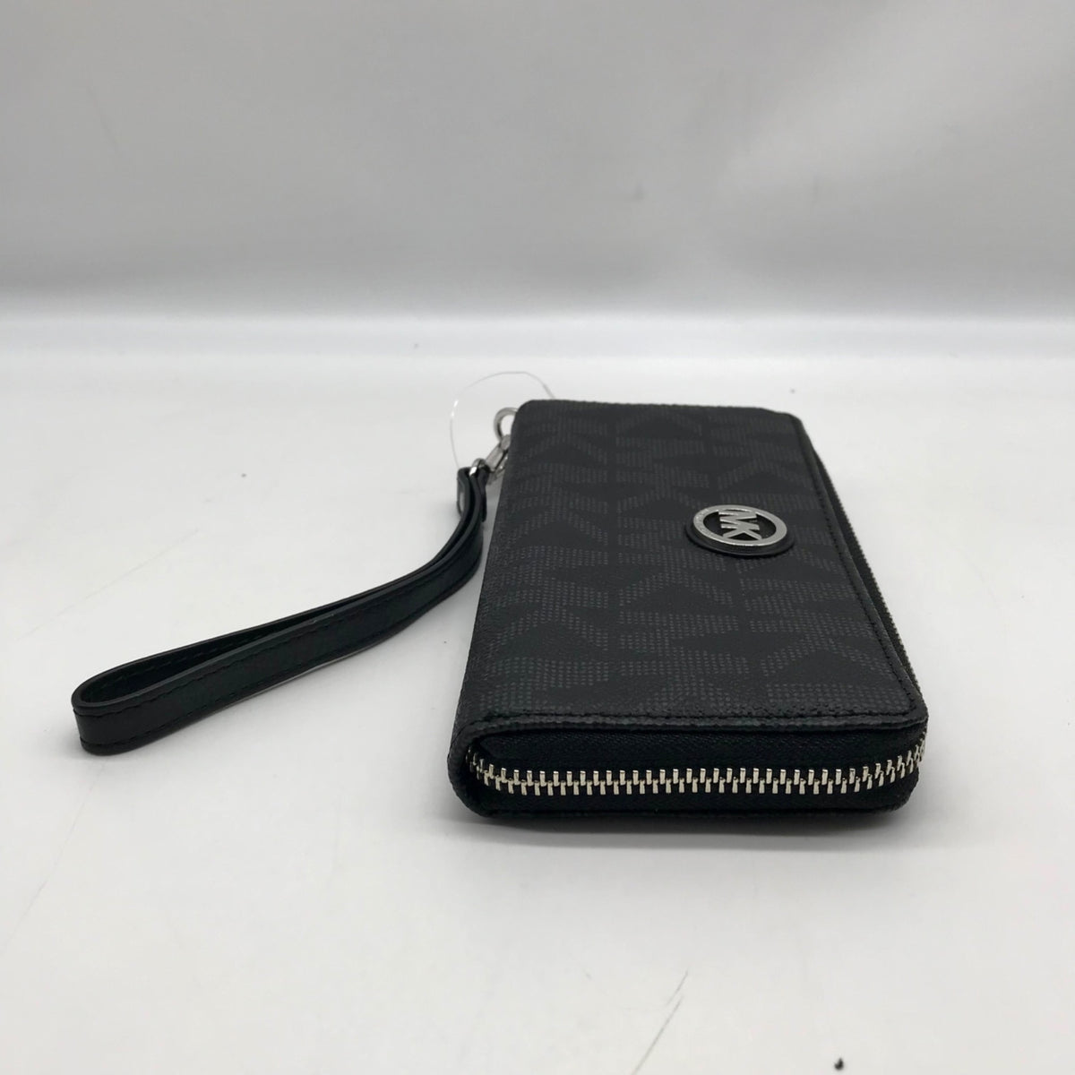 Michael Kors Black Monogram Canvas Fulton Wristlet
