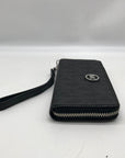 Michael Kors Black Monogram Canvas Fulton Wristlet