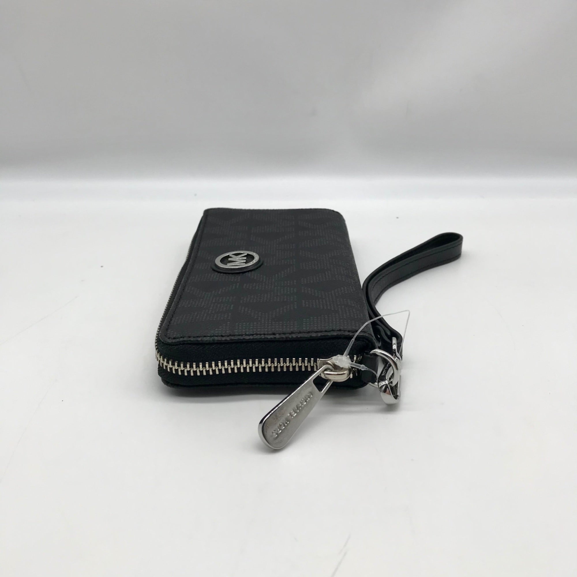 Michael Kors Black Monogram Canvas Fulton Wristlet