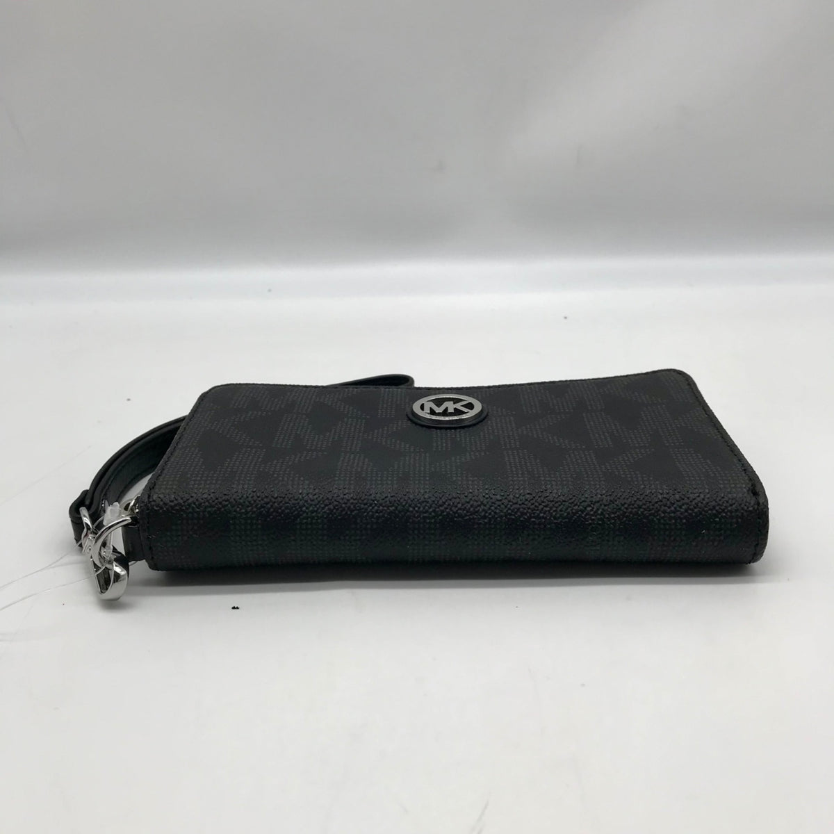 Michael Kors Black Monogram Canvas Fulton Wristlet