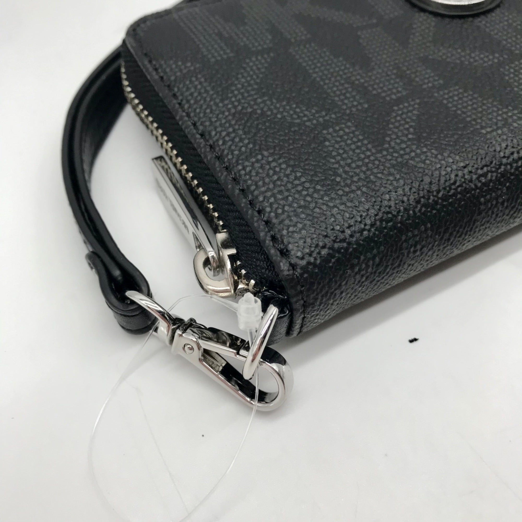 Michael Kors Black Monogram Canvas Fulton Wristlet