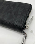 Michael Kors Black Monogram Canvas Fulton Wristlet