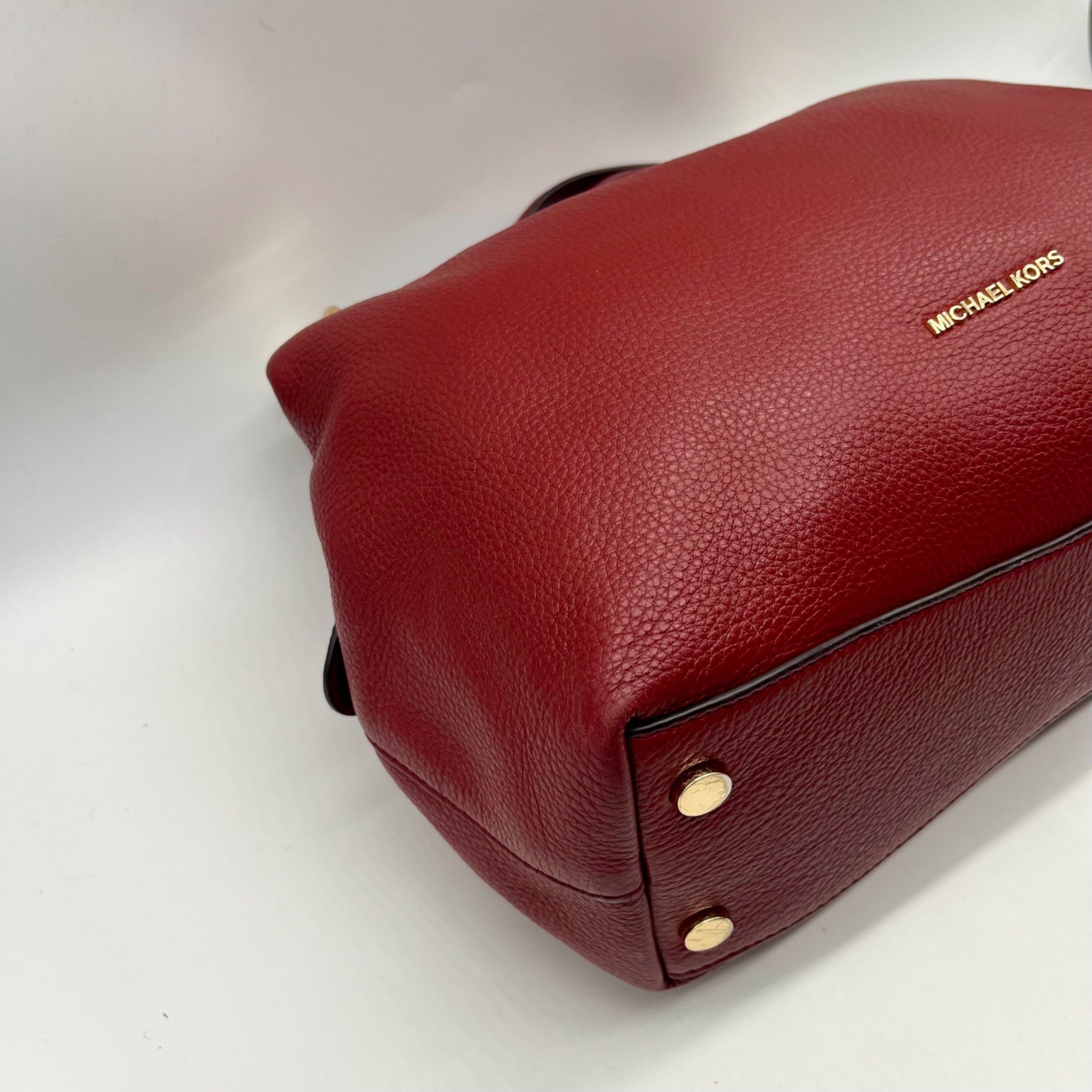 Michael Kors Red Leather Shoulder Bag