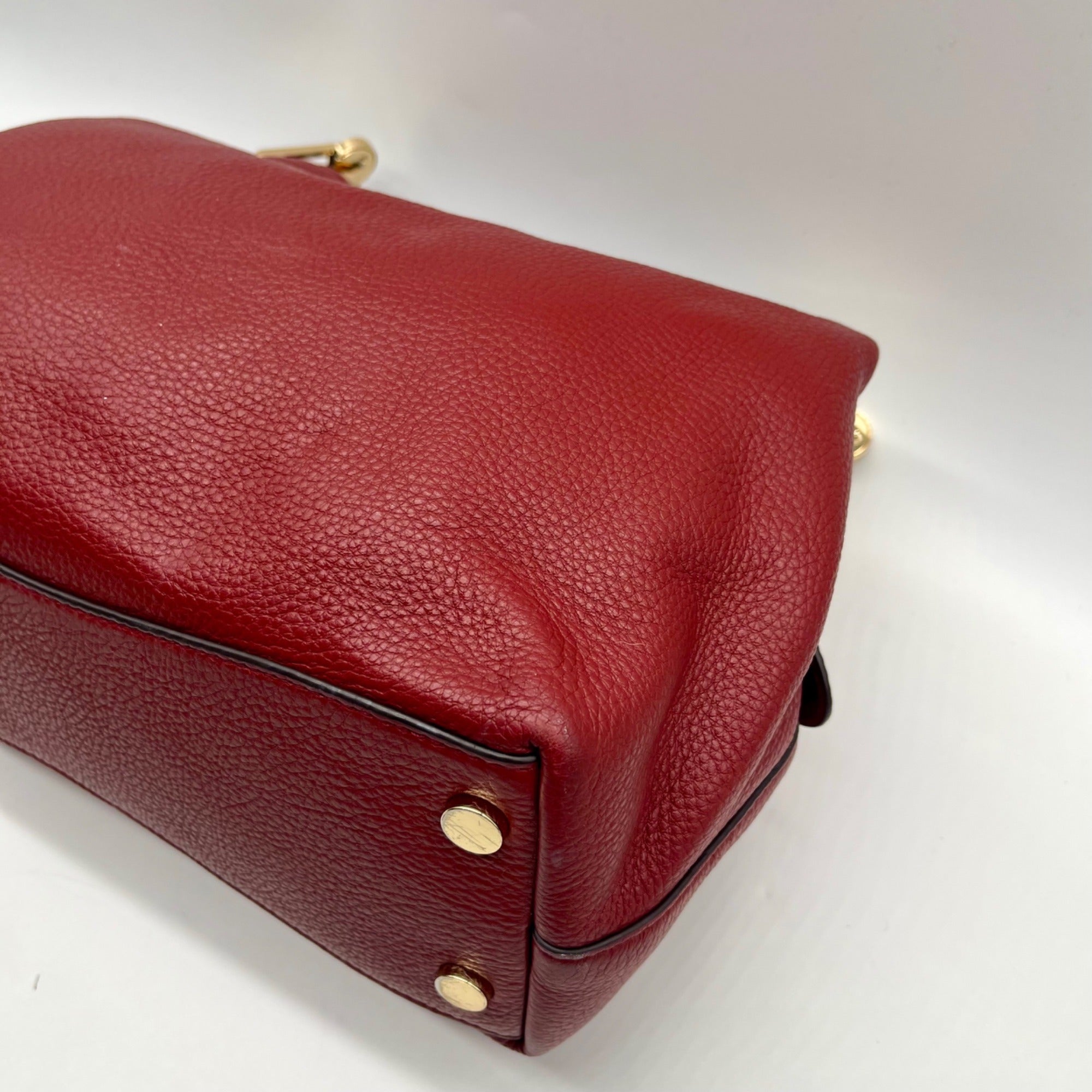 Michael Kors Red Leather Shoulder Bag
