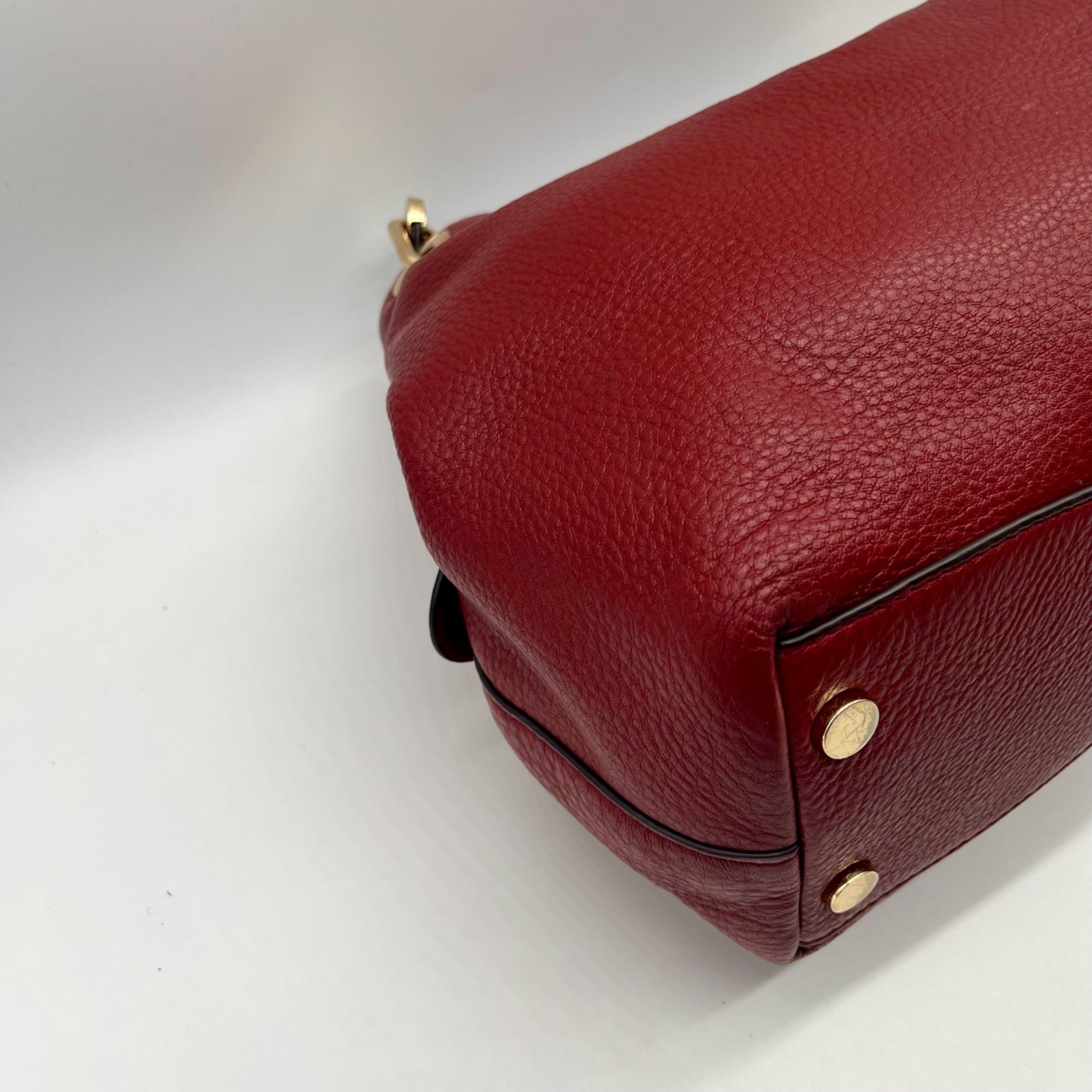 Michael Kors Red Leather Shoulder Bag