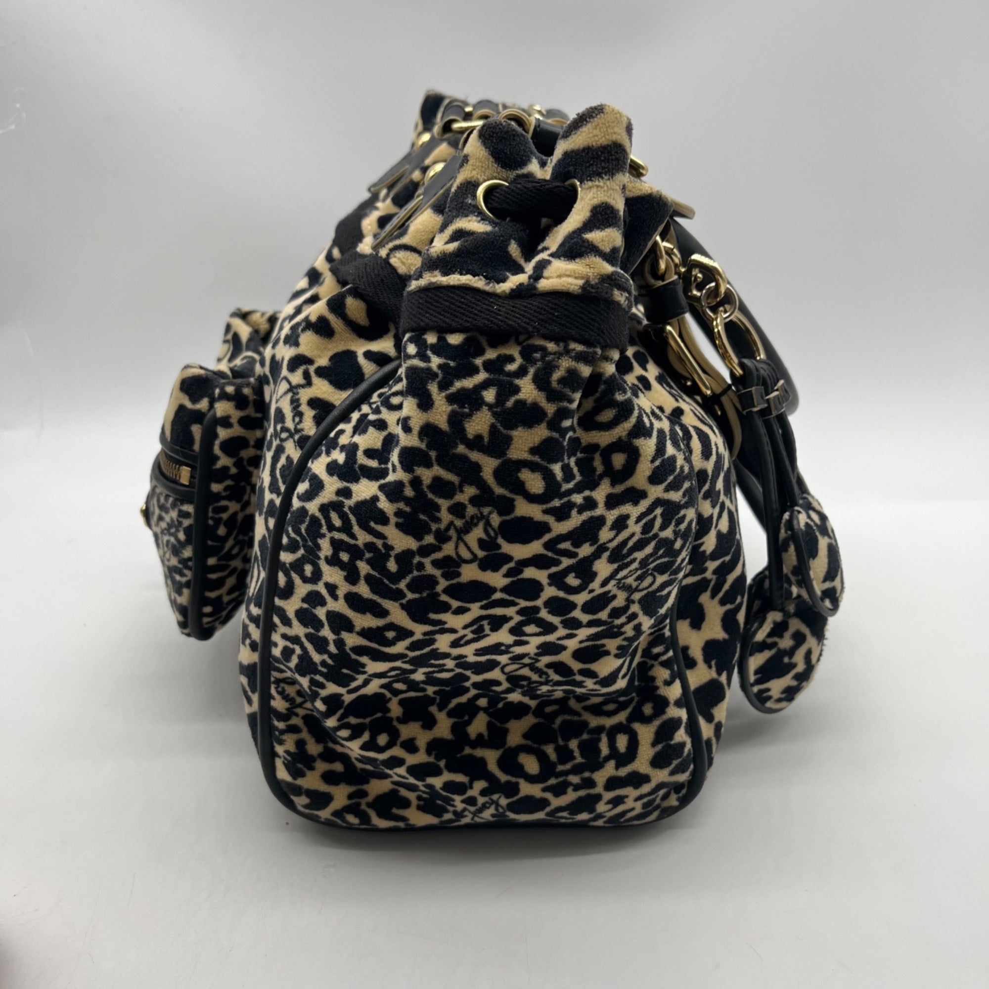 Juicy Couture Leopard Print Velvet Tote Bag