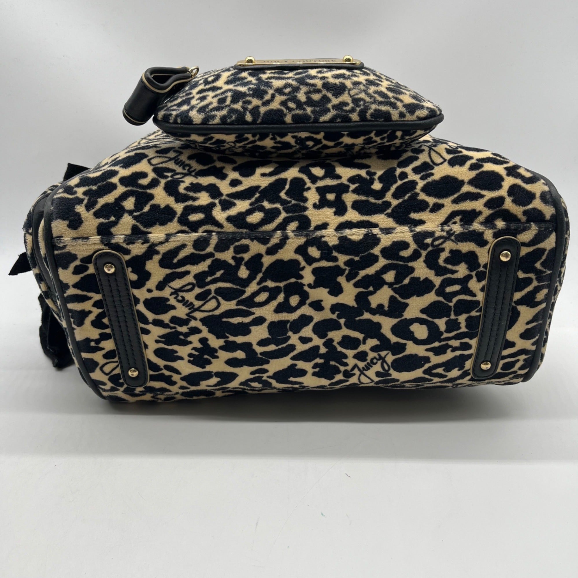 Juicy Couture Leopard Print Velvet Tote Bag