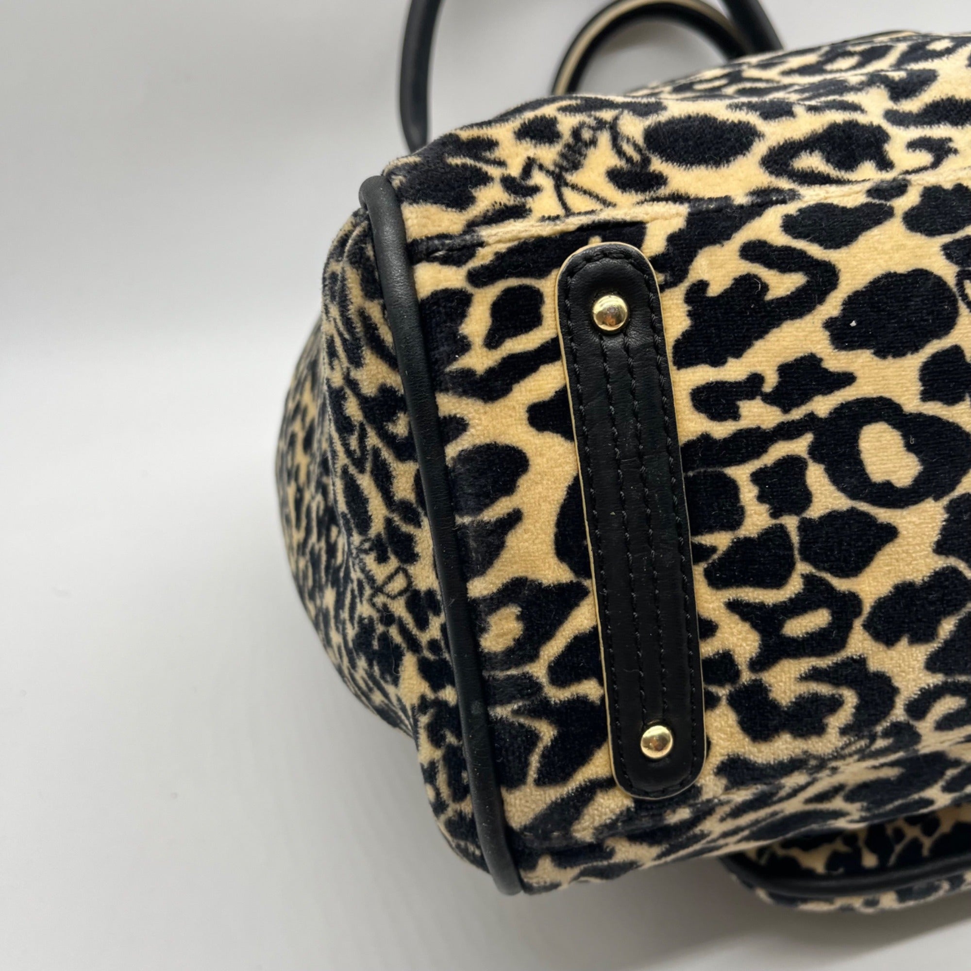 Juicy Couture Leopard Print Velvet Tote Bag