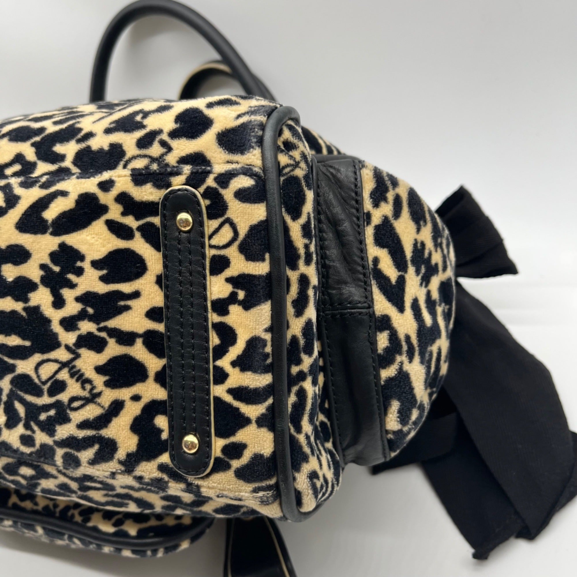 Juicy Couture Leopard Print Velvet Tote Bag