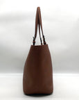 Calvin Klein Brown Saffiano Leather Tote Bag