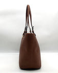 Calvin Klein Brown Saffiano Leather Tote Bag