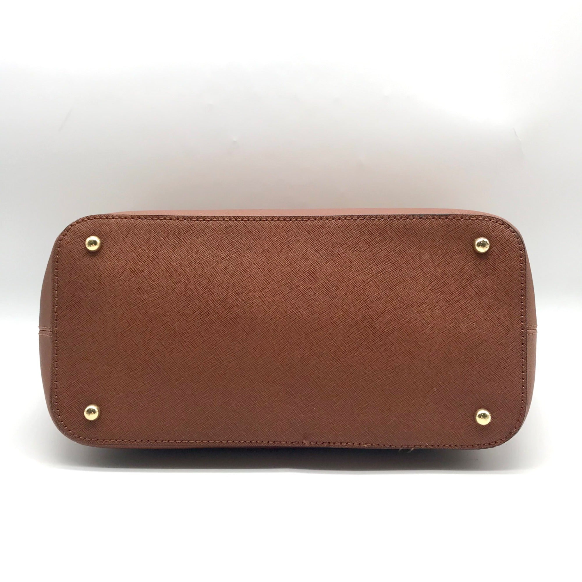 Calvin Klein Brown Saffiano Leather Tote Bag
