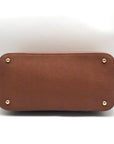 Calvin Klein Brown Saffiano Leather Tote Bag