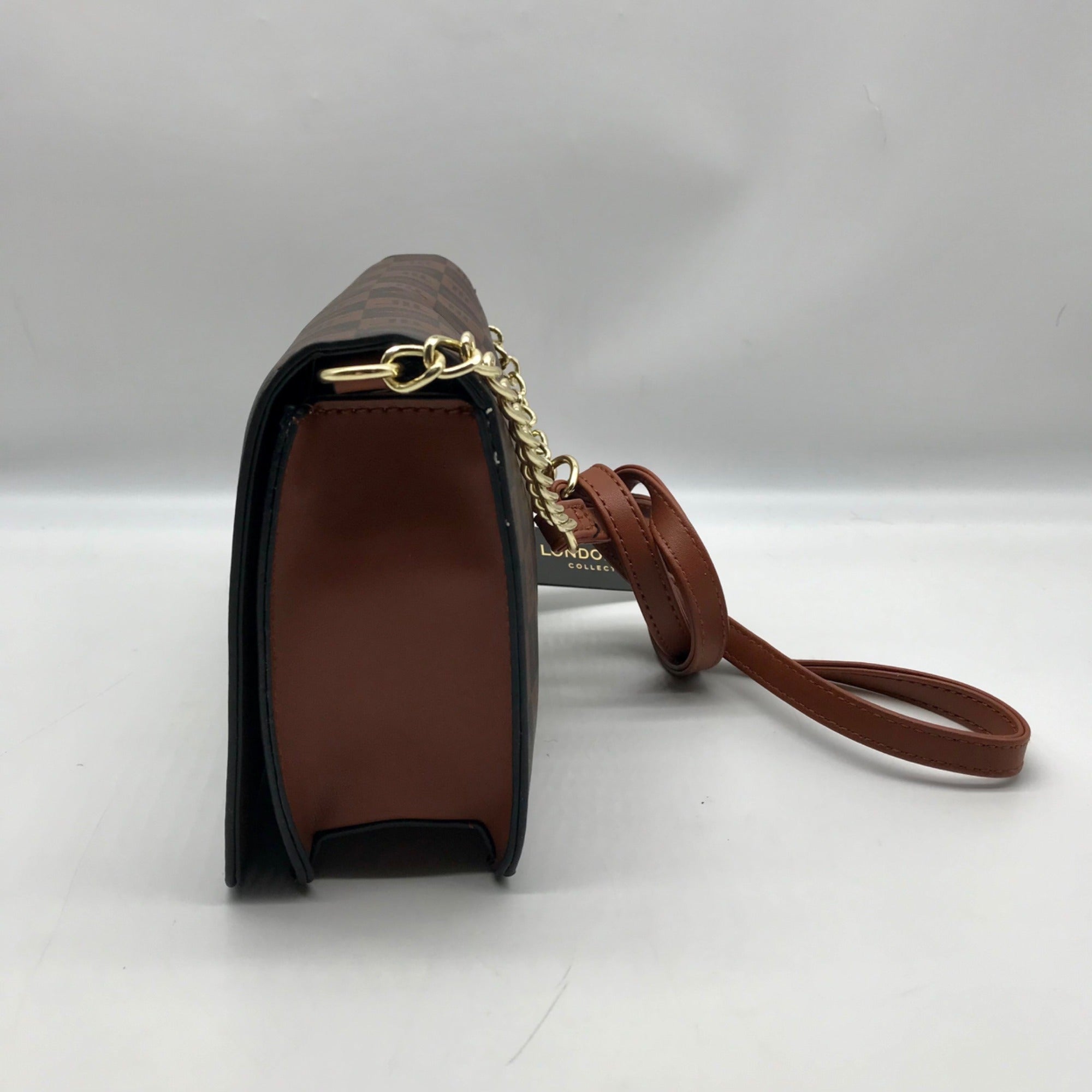 London Fog Brown Faux Leather Marci Crossbody