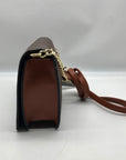 London Fog Brown Faux Leather Marci Crossbody