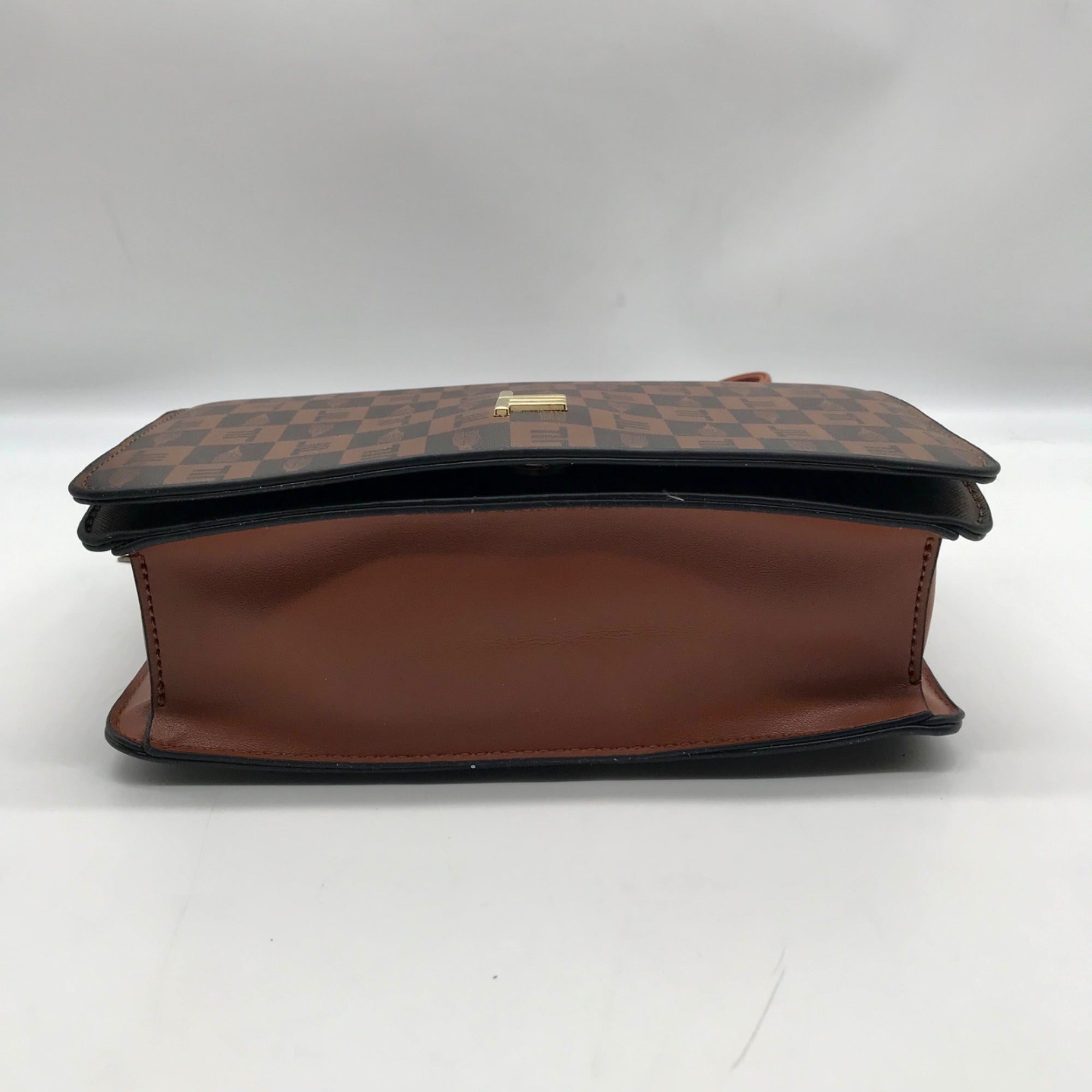 London Fog Brown Faux Leather Marci Crossbody