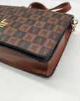 London Fog Brown Faux Leather Marci Crossbody