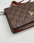 London Fog Brown Faux Leather Marci Crossbody