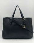 Michael Kors Black Saffiano Leather Jet Set Large Shoulder Bag