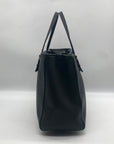 Michael Kors Black Saffiano Leather Jet Set Large Shoulder Bag